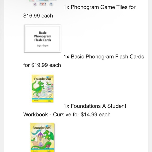 Logic of English Foundations A set workbook manual cursive phonogram tiles - Picture 7 of 8